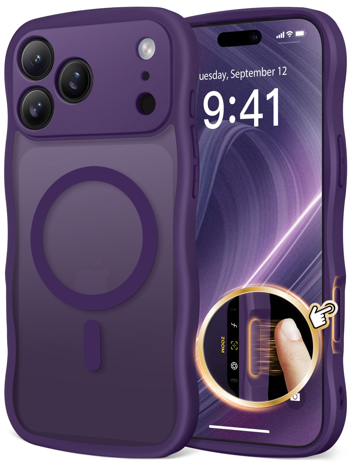 CAPRARO for iPhone 16 Pro Case for Women, Compatible with MagSafe