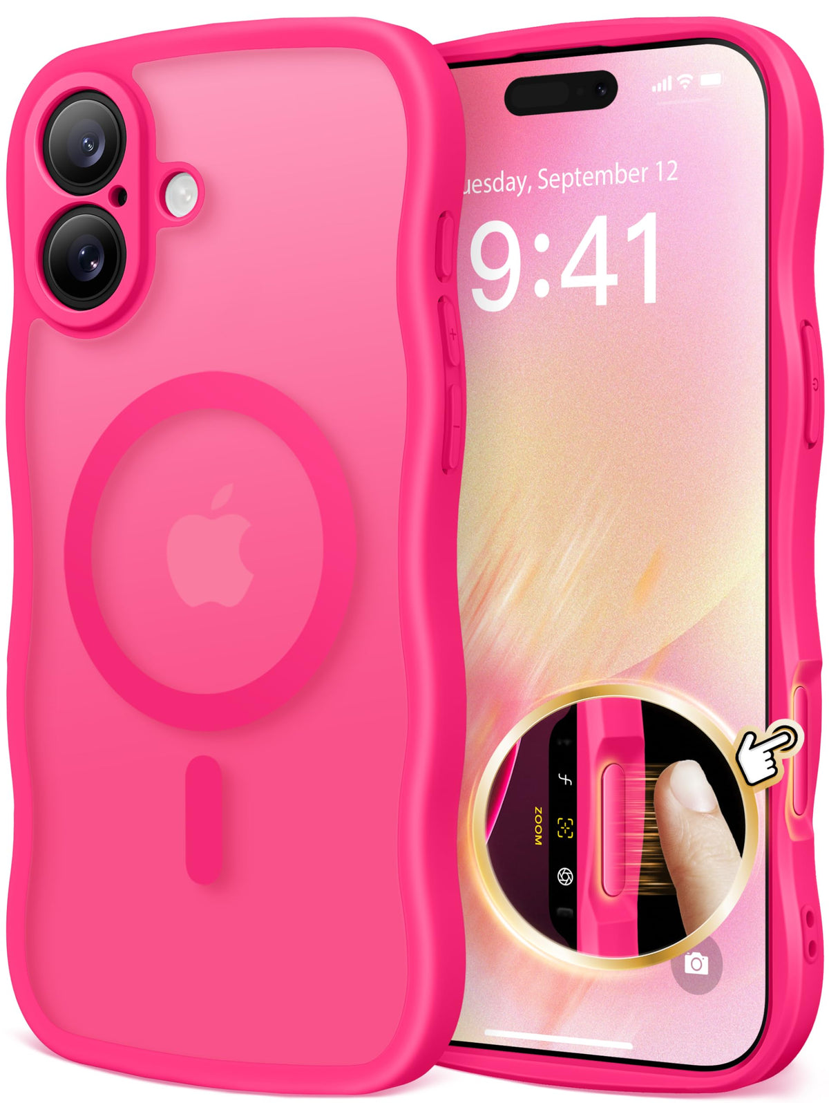 CAPRARO for iPhone 16 Pro Case for Women, Compatible with MagSafe