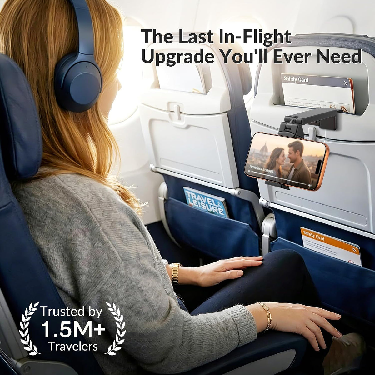 Perilogics Universal Airplane Phone Holder Mount, Plane Travel Essentials