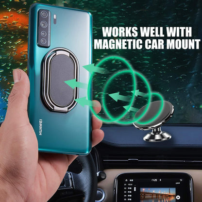 Foldable Phone Ring Holder, 360° Rotating Metal Grip Kickstand