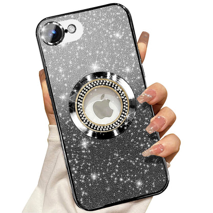 Misscase for iPhone 14 Magnetic Glitter Case Compatible with MagSafe,Full Protection Slim Shockproof Anti-Scratch Case with Camera Lens Protector Logo View Dust-Proof Net for Women Gold