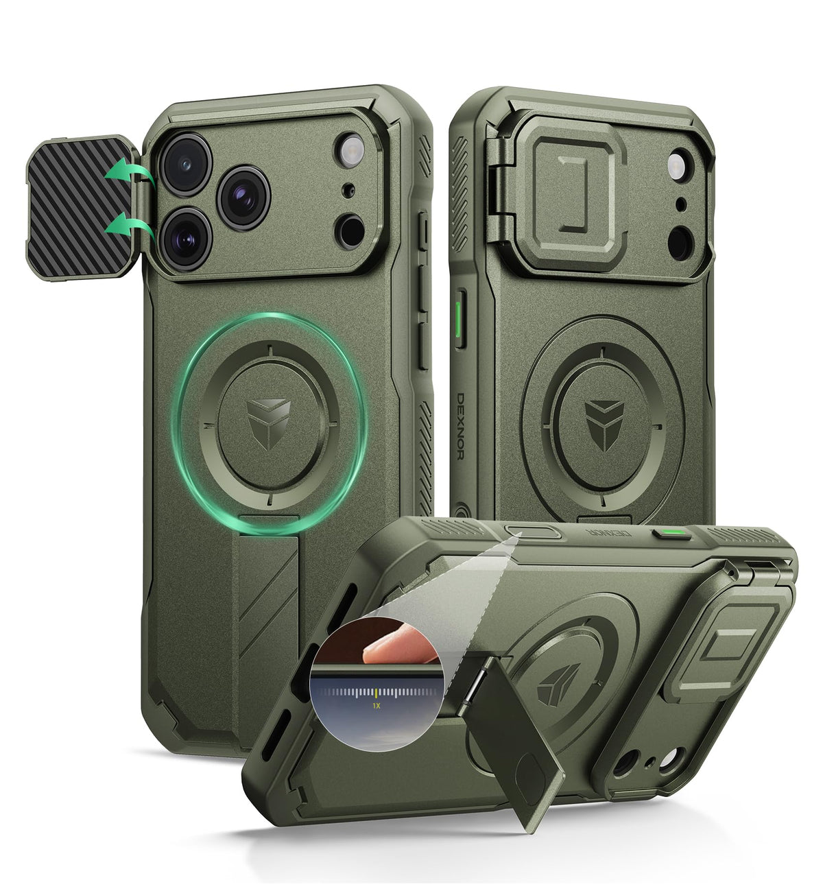 Dexnor for iPhone 17e/16e Case with Slide Camera Cover, 6.1 inch Navy Blue