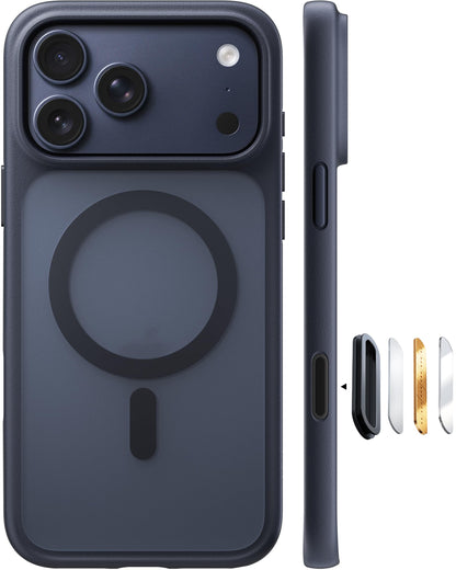 TORRAS Magnetic Shockproof for iPhone 17 Pro Case, Camera Control Silver