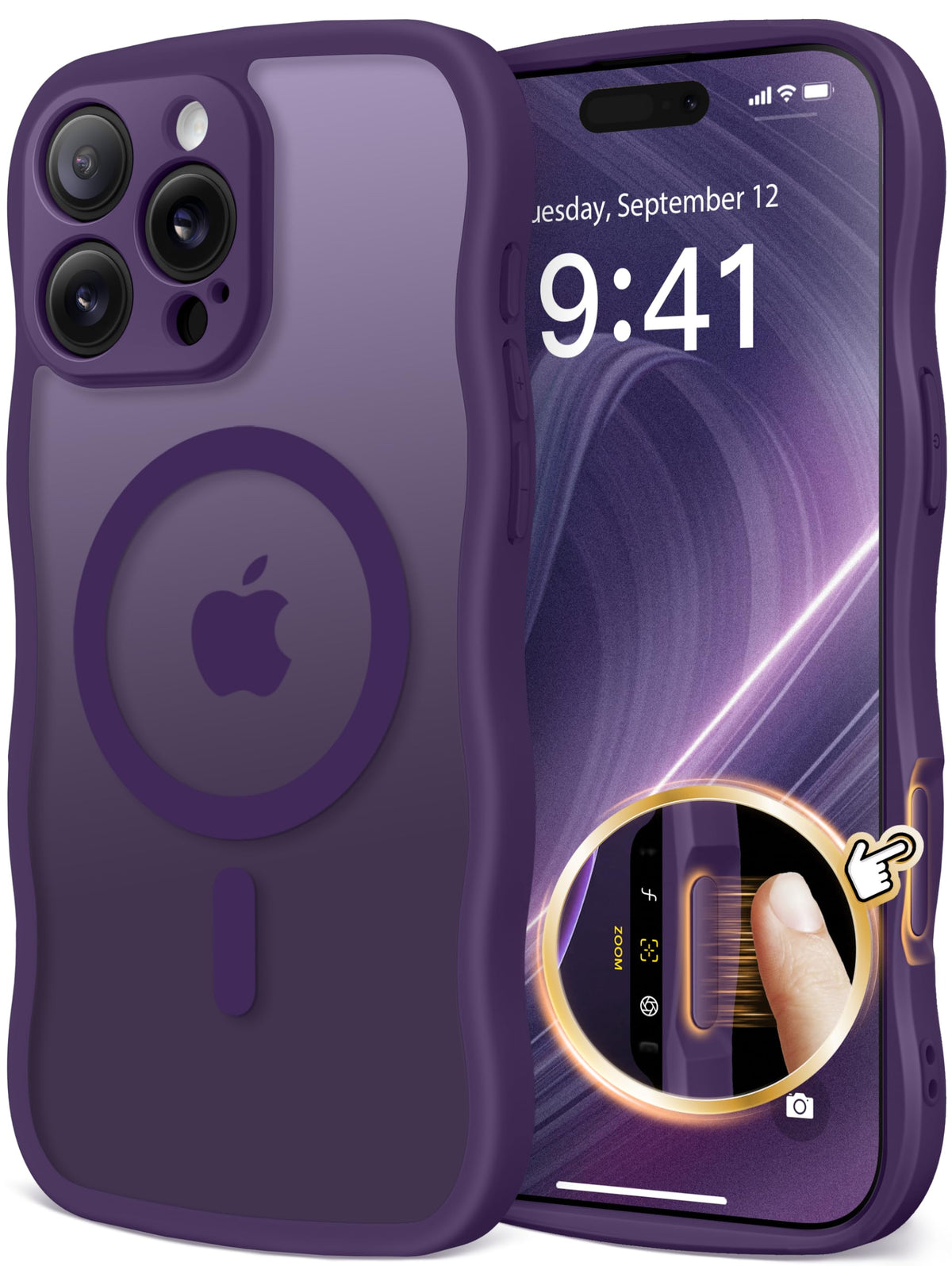 CAPRARO for iPhone 16 Pro Case for Women, Compatible with MagSafe
