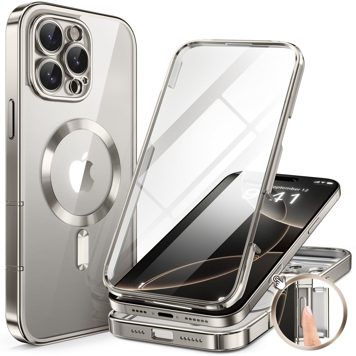 BERFY for iPhone 18 Pro Max Case/iPhone 17 Pro Max Case, Fit for Magsafe