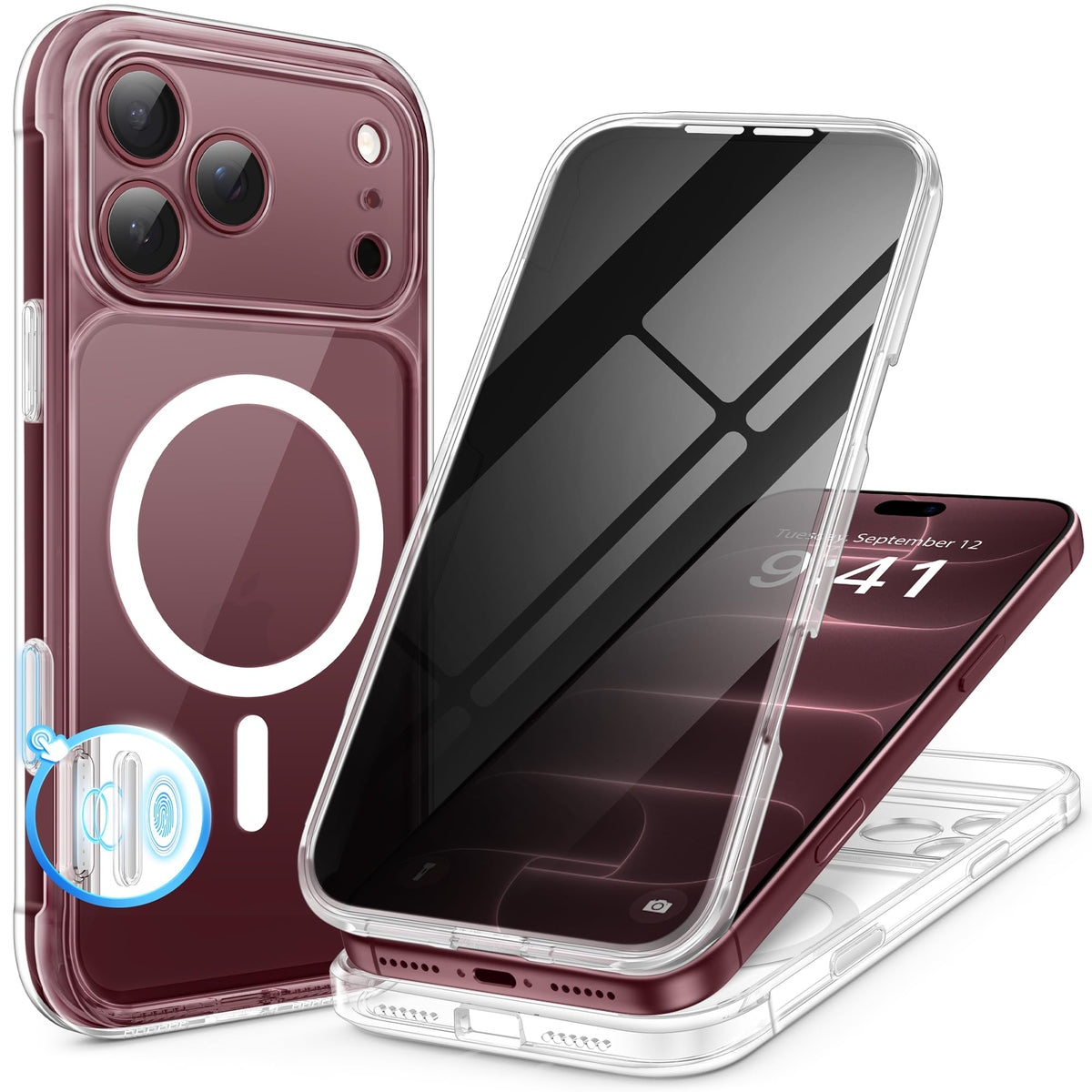 BERFY for iPhone 18 Pro Max Case/iPhone 17 Pro Max Case, Fit for Magsafe