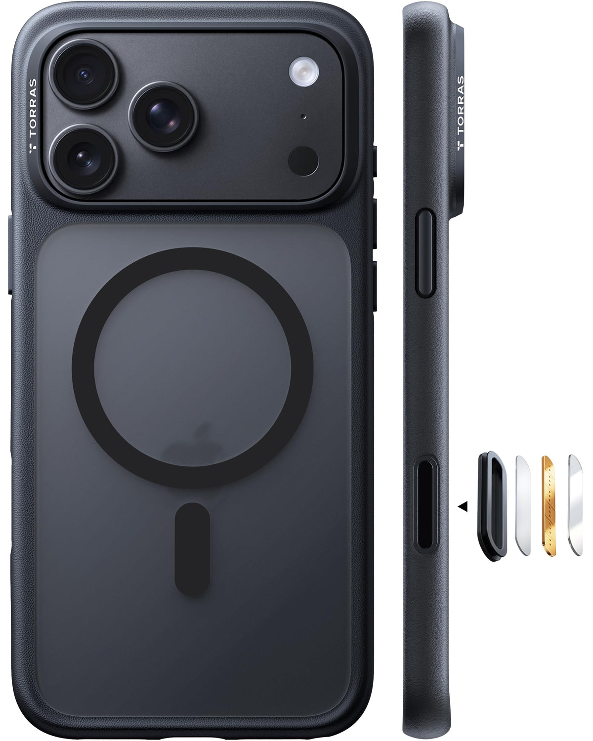 TORRAS Magnetic Shockproof for iPhone 17 Pro Case, Camera Control Silver