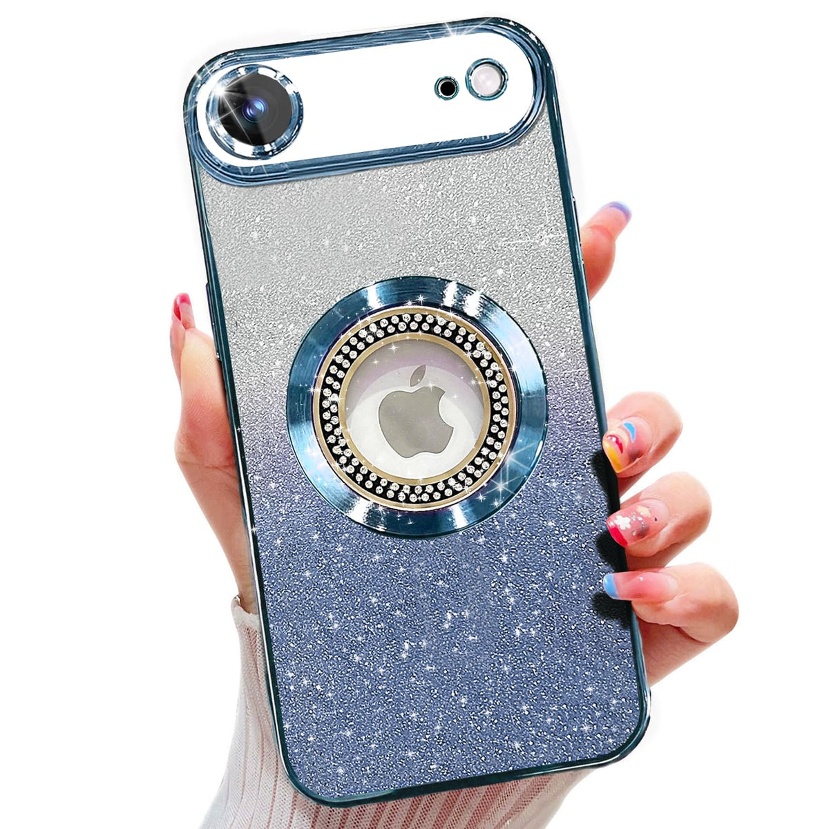 Misscase for iPhone 14 Magnetic Glitter Case Compatible with MagSafe,Full Protection Slim Shockproof Anti-Scratch Case with Camera Lens Protector Logo View Dust-Proof Net for Women Gold