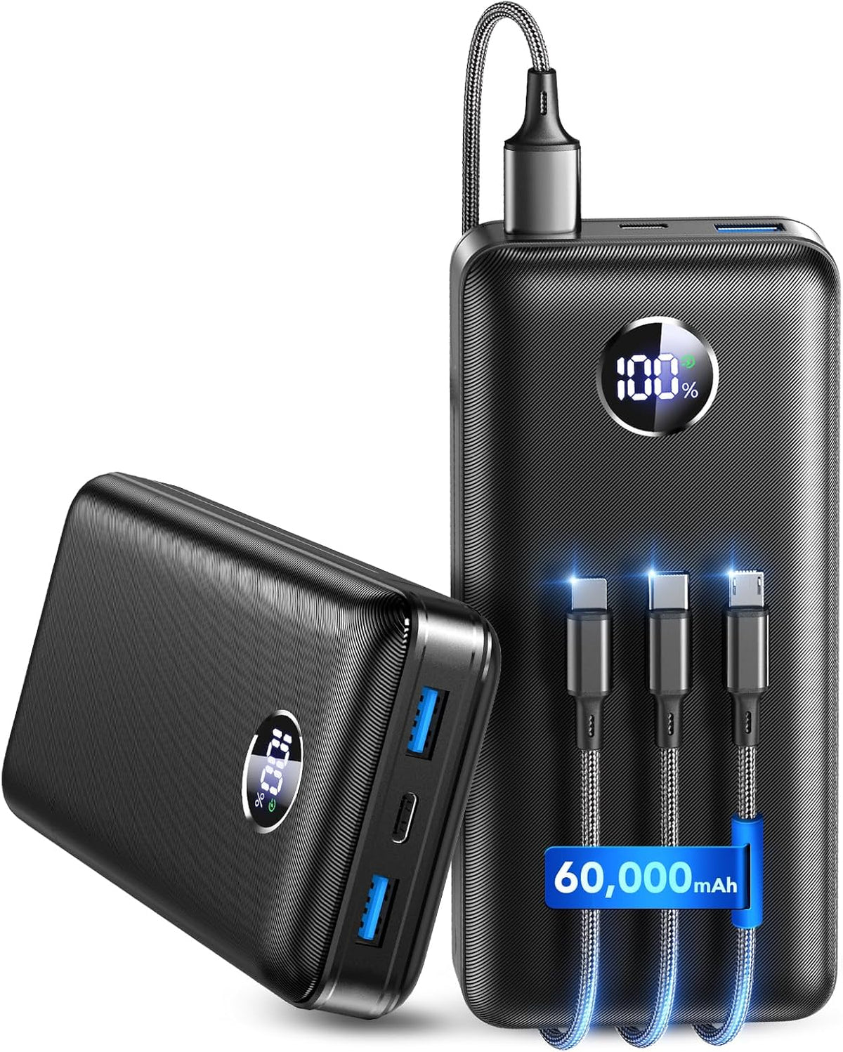 IAPOS Portable Charger 60000mAh, 5-Device Charging Power Bank Battery Pack