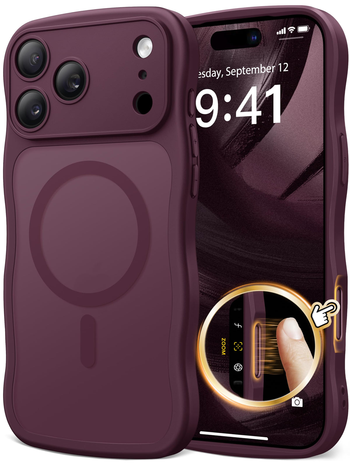 CAPRARO for iPhone 16 Pro Case for Women, Compatible with MagSafe