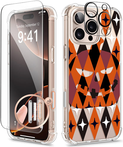 GVIEWIN for iPhone 14 Case Floral, Screen Protector & Camera Lens Protector