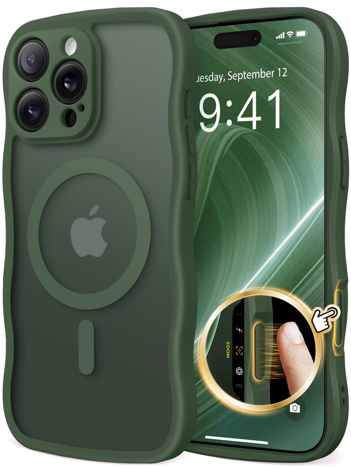CAPRARO for iPhone 16 Pro Case for Women, Compatible with MagSafe