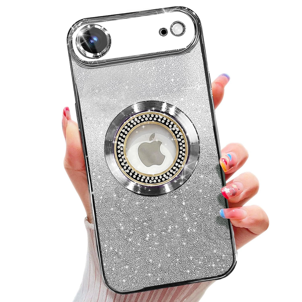 Misscase for iPhone 14 Magnetic Glitter Case Compatible with MagSafe,Full Protection Slim Shockproof Anti-Scratch Case with Camera Lens Protector Logo View Dust-Proof Net for Women Gold