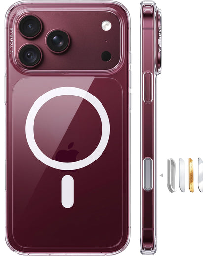 TORRAS Magnetic Shockproof for iPhone 17 Pro Case, Camera Control Silver