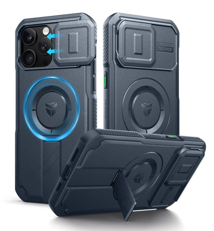 Dexnor for iPhone 17e/16e Case with Slide Camera Cover, 6.1 inch Navy Blue