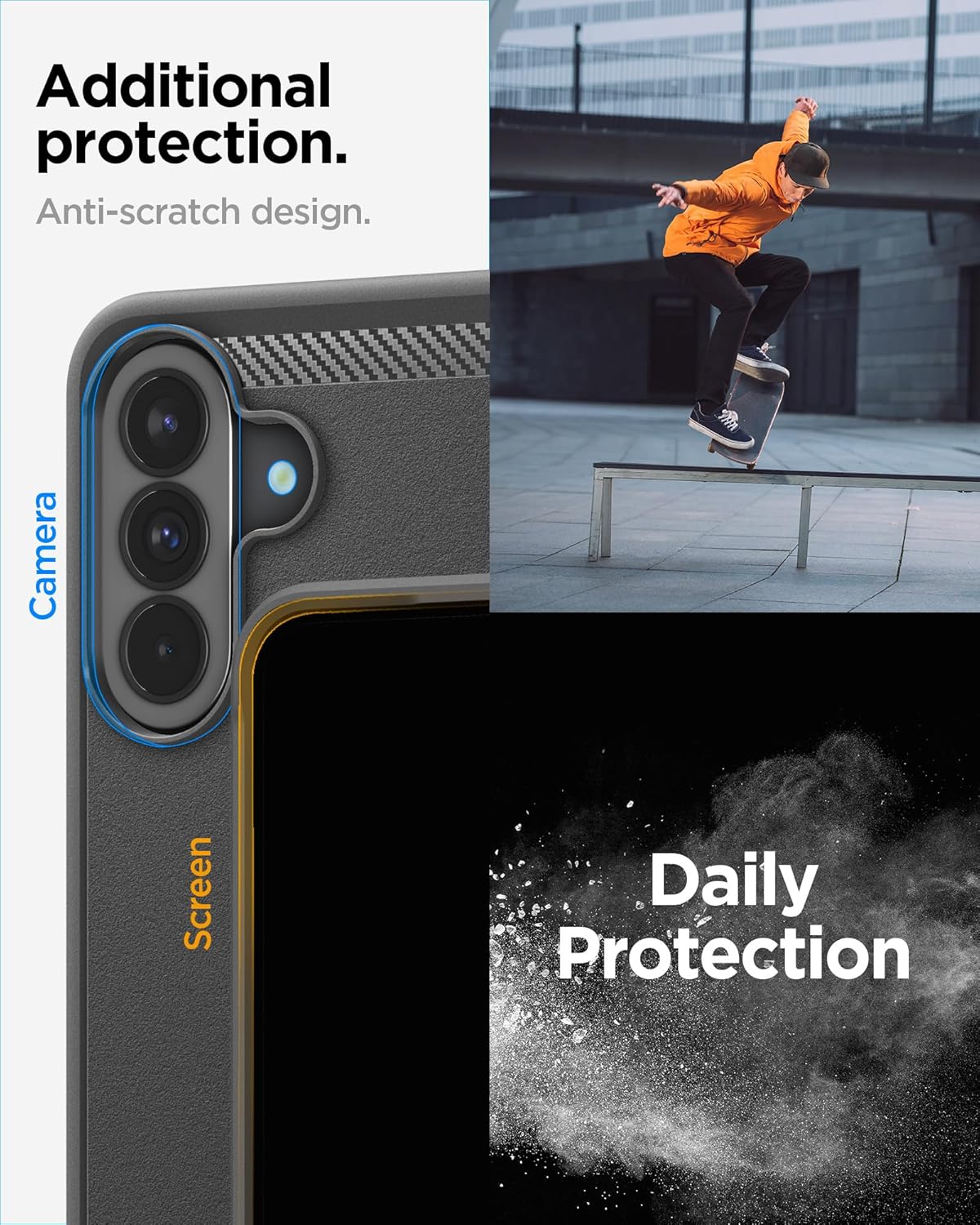 Spigen for Galaxy A37 5G Case, Rugged Armor [Military-Grade Protection] - Matte Black