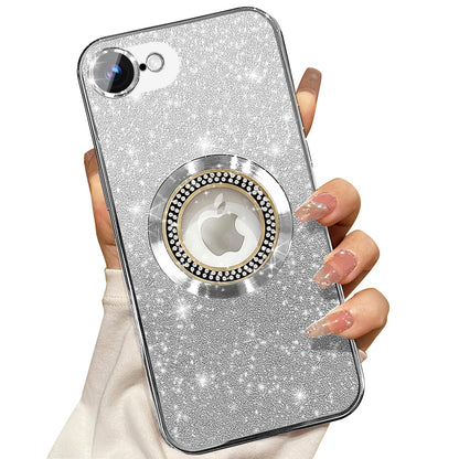 Misscase for iPhone 14 Magnetic Glitter Case Compatible with MagSafe,Full Protection Slim Shockproof Anti-Scratch Case with Camera Lens Protector Logo View Dust-Proof Net for Women Gold
