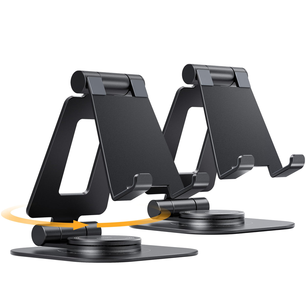 Nulaxy 2-Pack 360° Rotating Dual Adjustable Phone Stand, Charging-Friendly