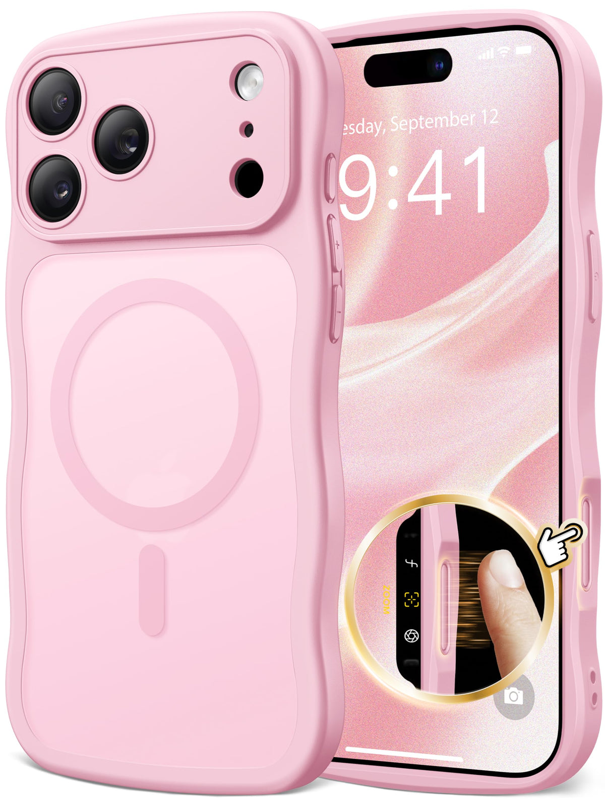 CAPRARO for iPhone 16 Pro Case for Women, Compatible with MagSafe