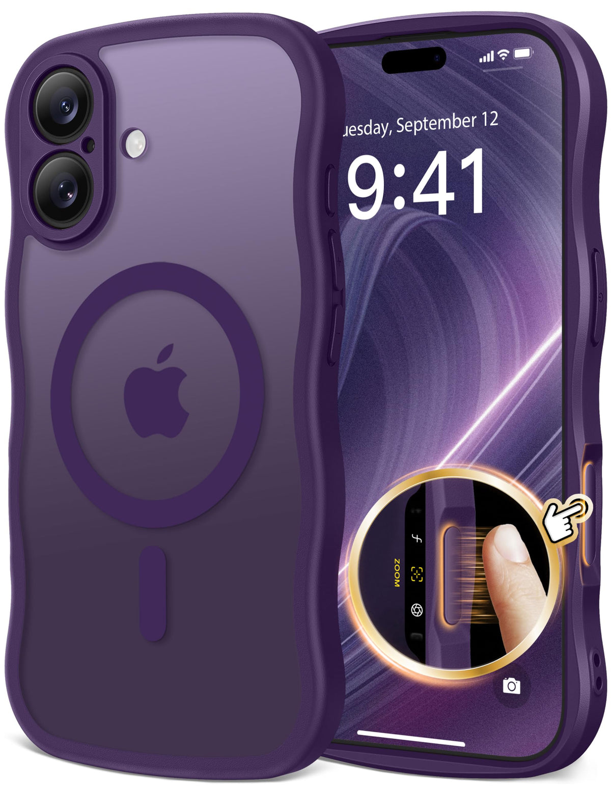 CAPRARO for iPhone 16 Pro Case for Women, Compatible with MagSafe