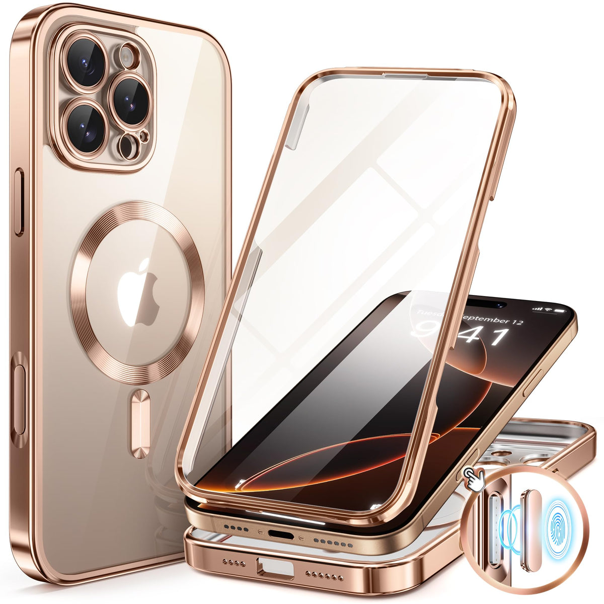 BERFY for iPhone 18 Pro Max Case/iPhone 17 Pro Max Case, Fit for Magsafe
