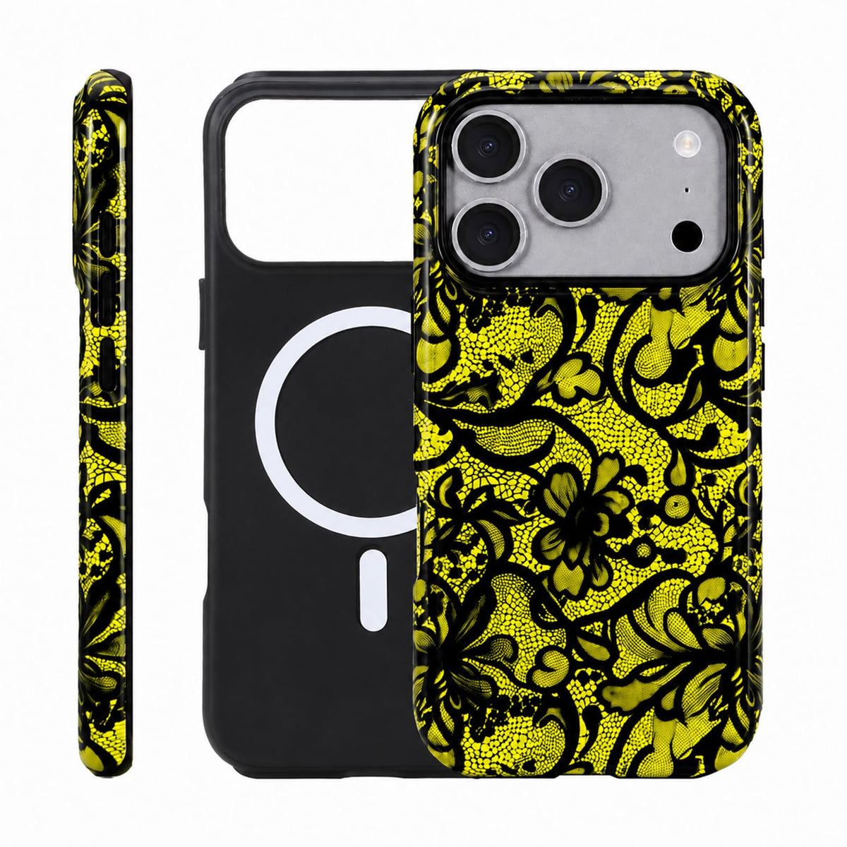 for iPhone 17 ProMax/18 ProMax Case - Wireless Charging for MagSafe, Dual-Layer Design (Outer Hard PC Shell + Inner Soft TPU Shell), Unisex Shockproof Protective Case - Tiger Stripe Pattern.
