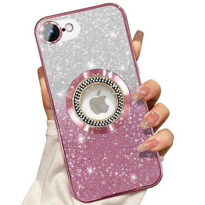 Misscase for iPhone 14 Magnetic Glitter Case Compatible with MagSafe,Full Protection Slim Shockproof Anti-Scratch Case with Camera Lens Protector Logo View Dust-Proof Net for Women Gold