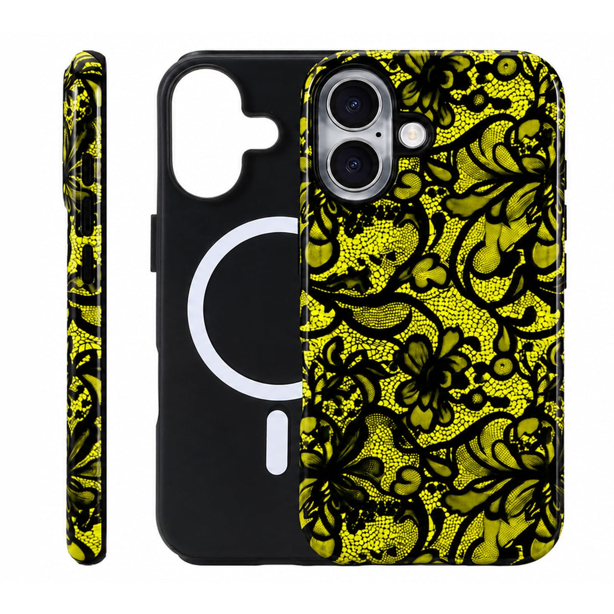 for iPhone 17 ProMax/18 ProMax Case - Wireless Charging for MagSafe, Dual-Layer Design (Outer Hard PC Shell + Inner Soft TPU Shell), Unisex Shockproof Protective Case - Tiger Stripe Pattern.