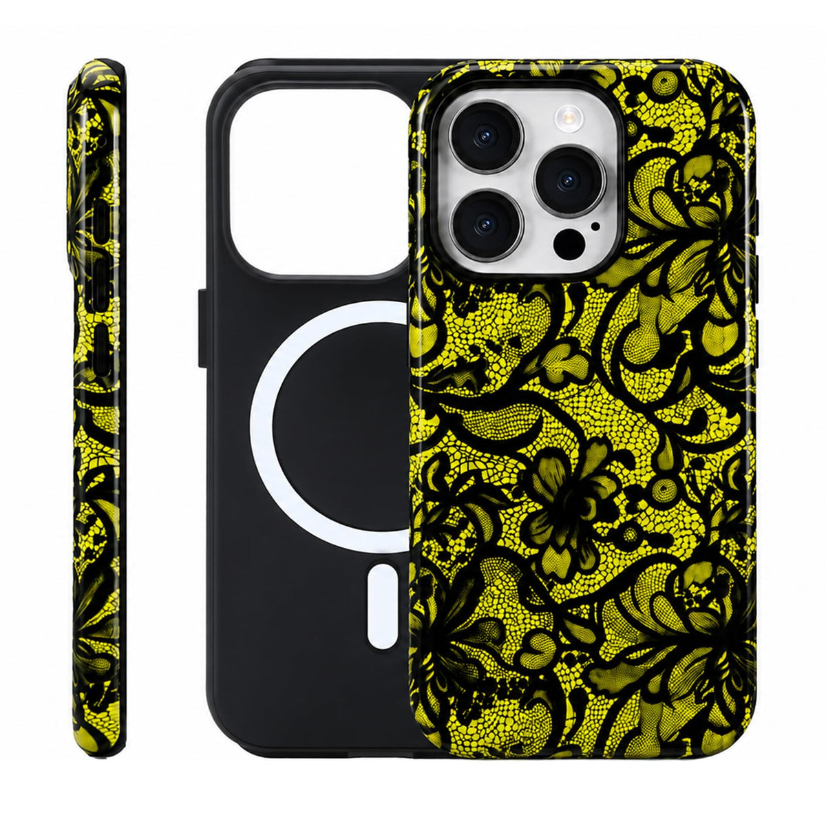 for iPhone 17 ProMax/18 ProMax Case - Wireless Charging for MagSafe, Dual-Layer Design (Outer Hard PC Shell + Inner Soft TPU Shell), Unisex Shockproof Protective Case - Tiger Stripe Pattern.