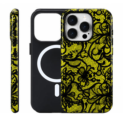 for iPhone 17 ProMax/18 ProMax Case - Wireless Charging for MagSafe, Dual-Layer Design (Outer Hard PC Shell + Inner Soft TPU Shell), Unisex Shockproof Protective Case - Tiger Stripe Pattern.