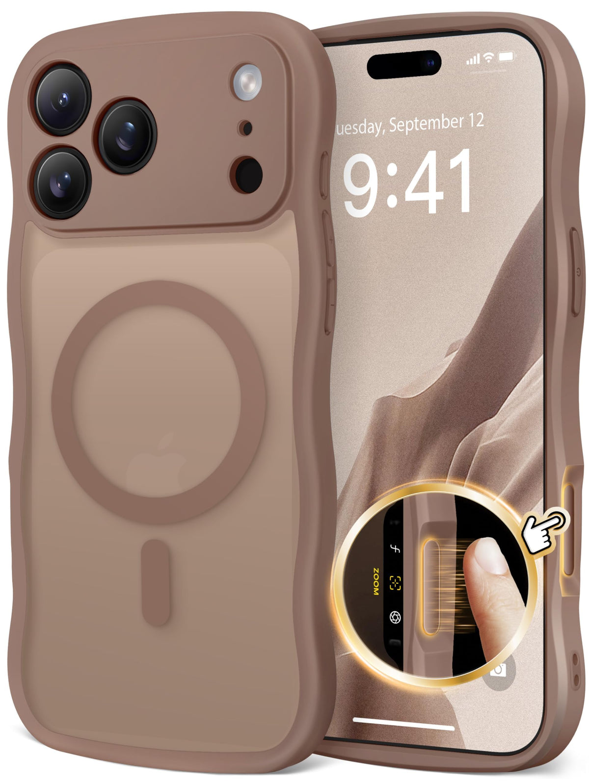 CAPRARO for iPhone 16 Pro Case for Women, Compatible with MagSafe