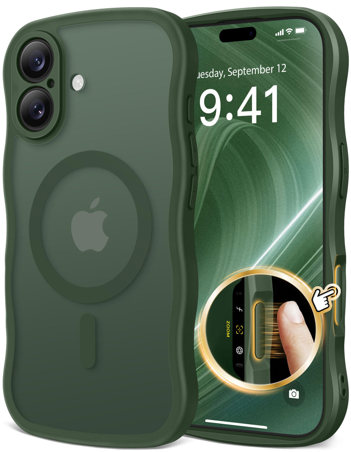 CAPRARO for iPhone 16 Pro Case for Women, Compatible with MagSafe