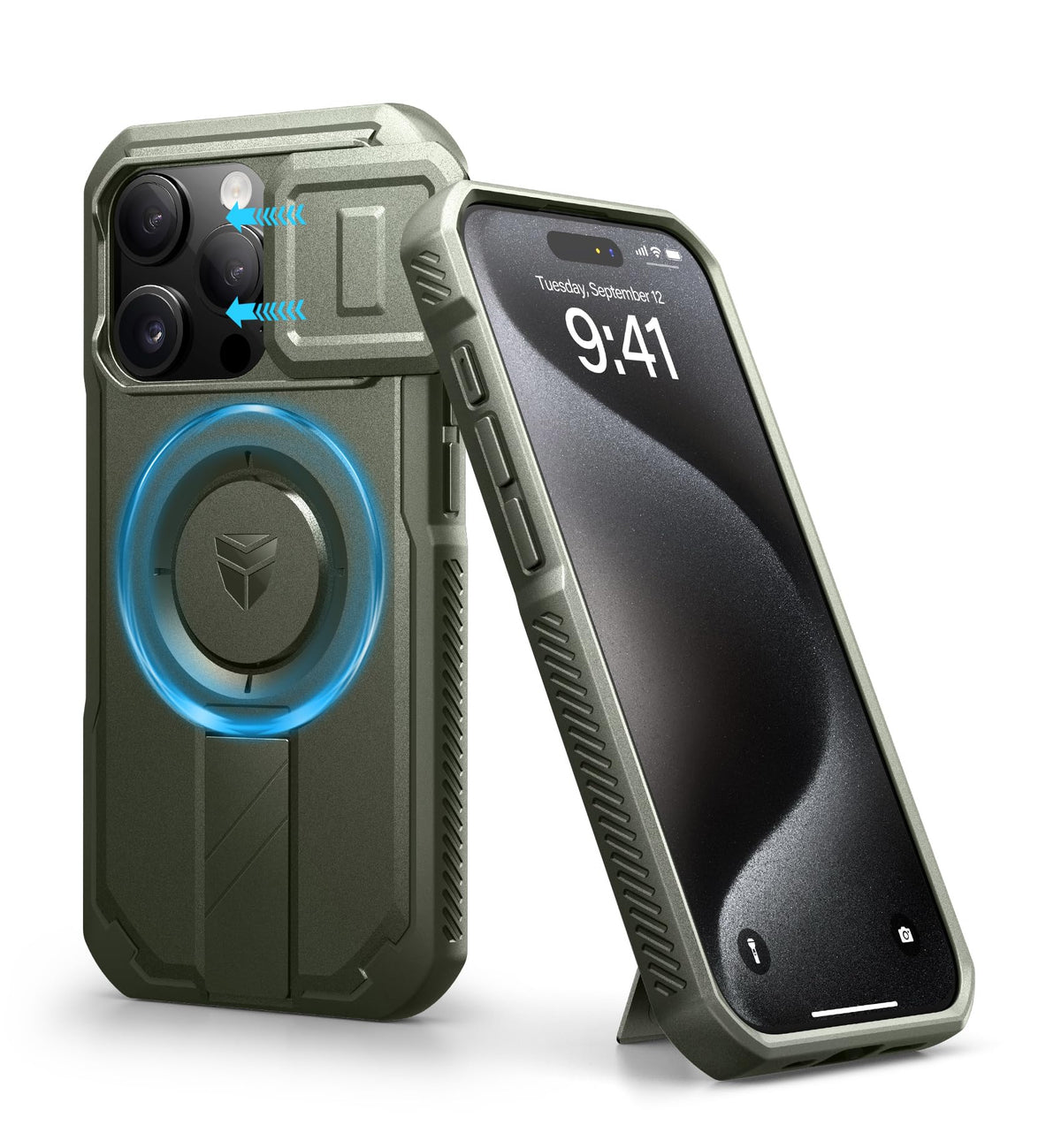 Dexnor for iPhone 17e/16e Case with Slide Camera Cover, 6.1 inch Navy Blue