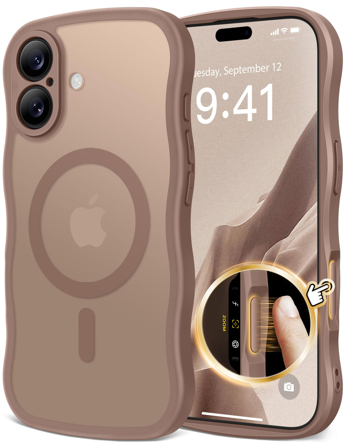 CAPRARO for iPhone 16 Pro Case for Women, Compatible with MagSafe
