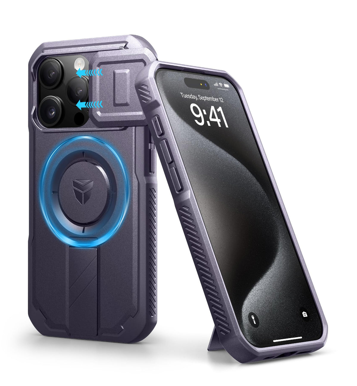 Dexnor for iPhone 17e/16e Case with Slide Camera Cover, 6.1 inch Navy Blue
