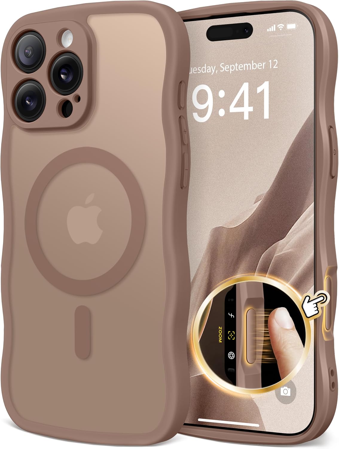 CAPRARO for iPhone 16 Pro Max Case for Women Compatible with MagSafe