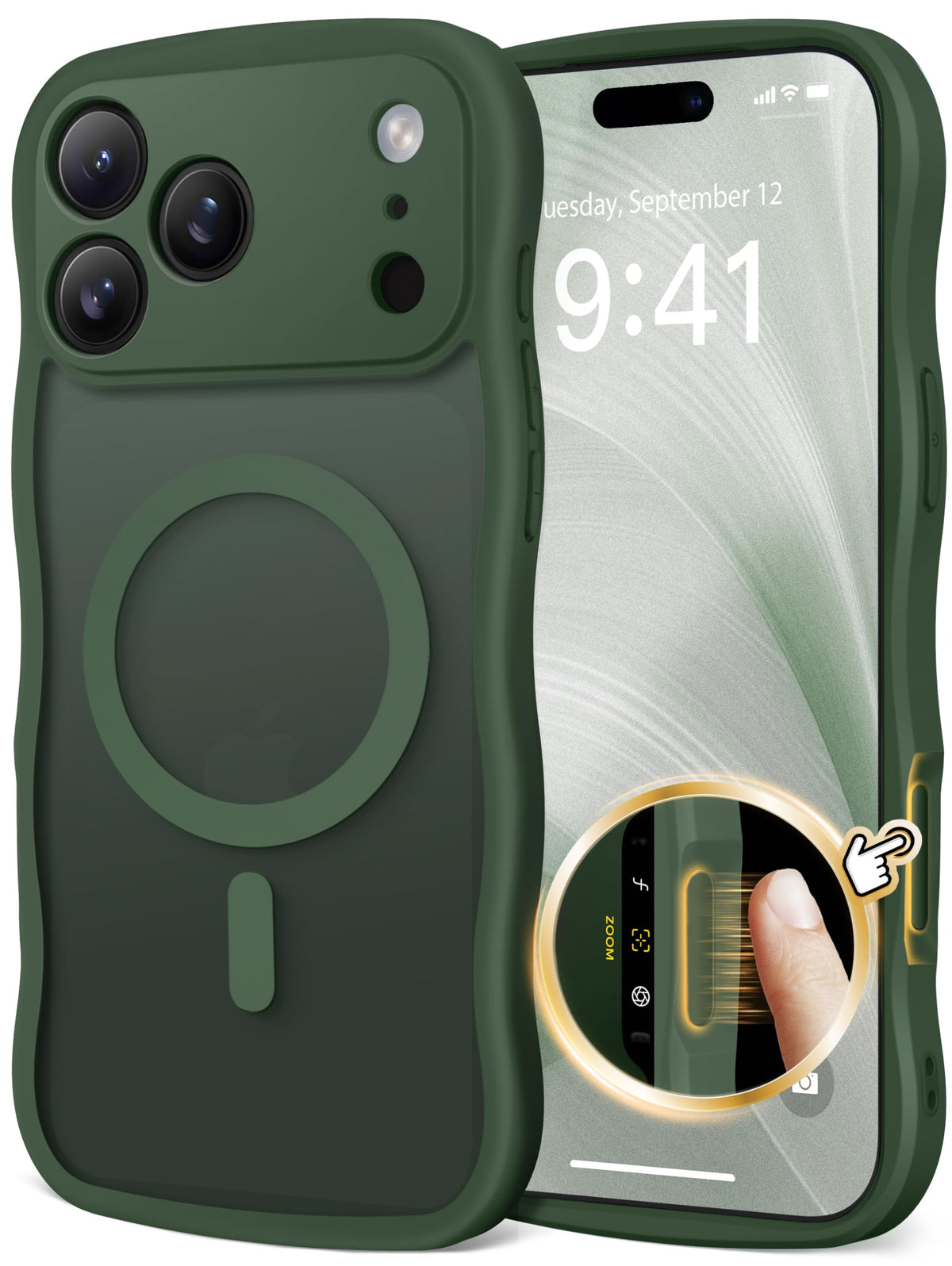 CAPRARO for iPhone 16 Pro Case for Women, Compatible with MagSafe