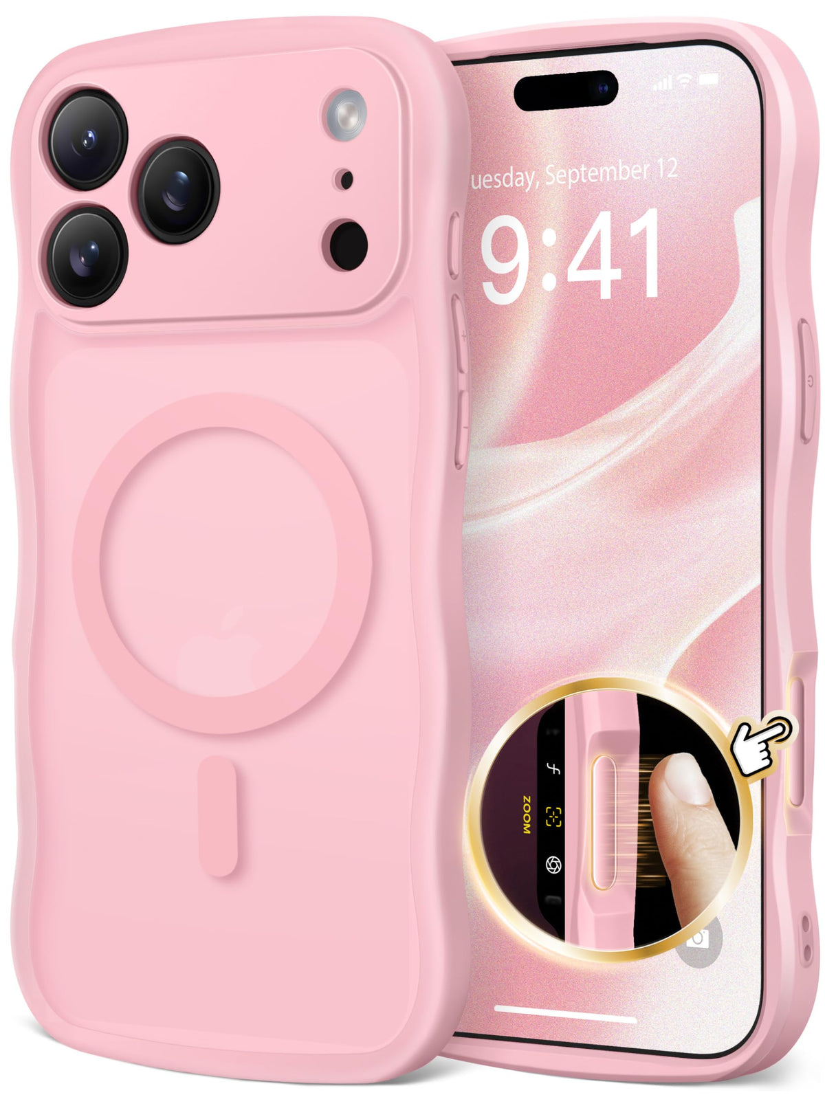 CAPRARO for iPhone 16 Pro Case for Women, Compatible with MagSafe