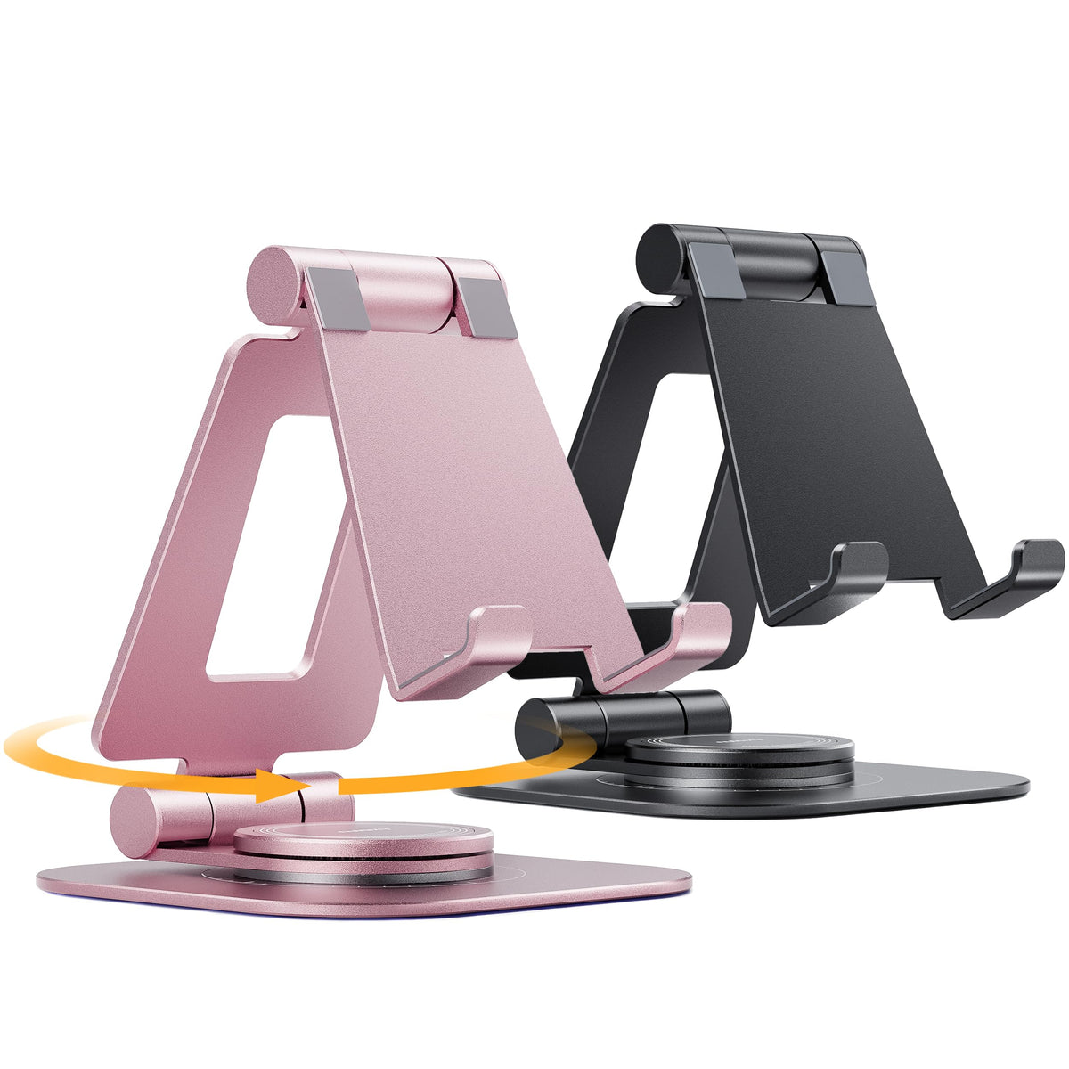 Nulaxy 2-Pack 360° Rotating Dual Adjustable Phone Stand, Charging-Friendly