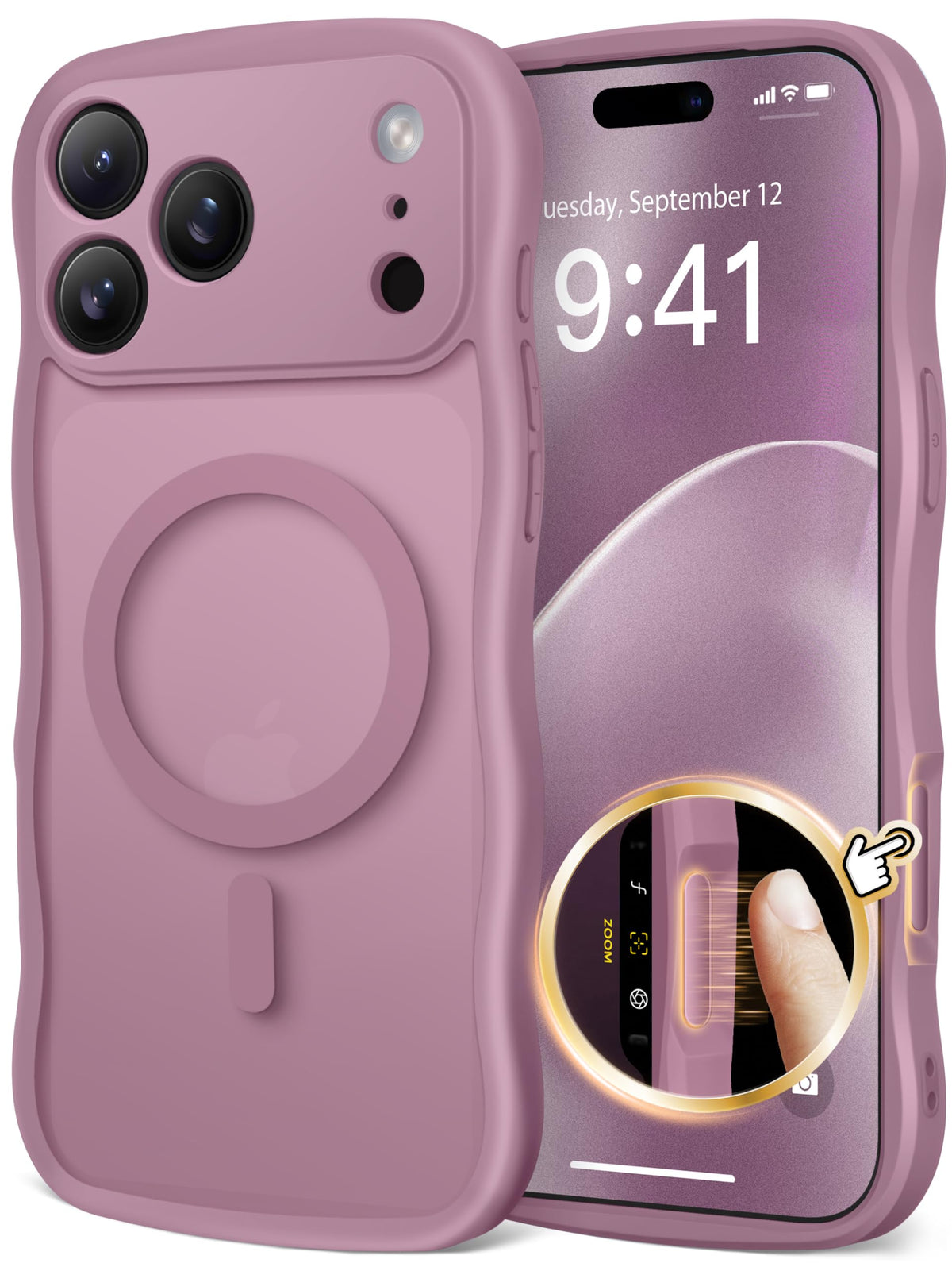 CAPRARO for iPhone 16 Pro Case for Women, Compatible with MagSafe