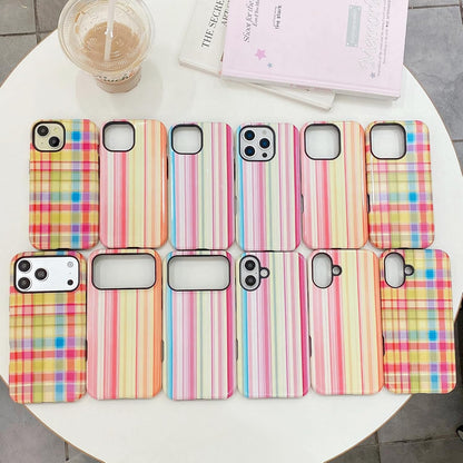 Colorful Striped Pattern Phone Case,for iPhone 15